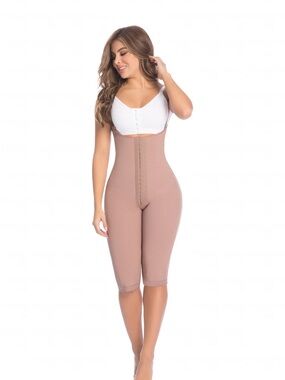 DELIÉ 09047 XL Colombian Faja High Compression Knee-Length Body Shaper